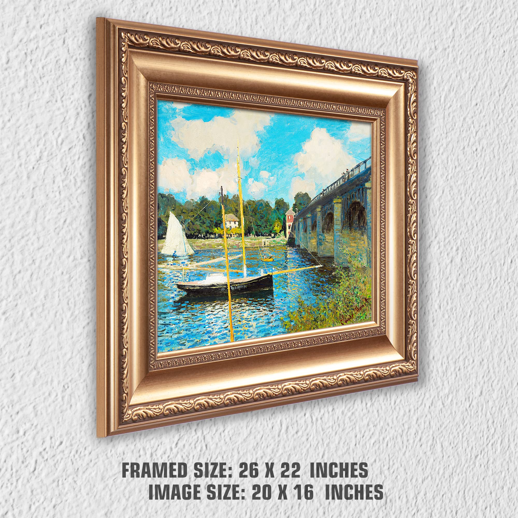 Amazon.co.jp: クロード・モネによるアルジャントゥイユの橋 フレーム