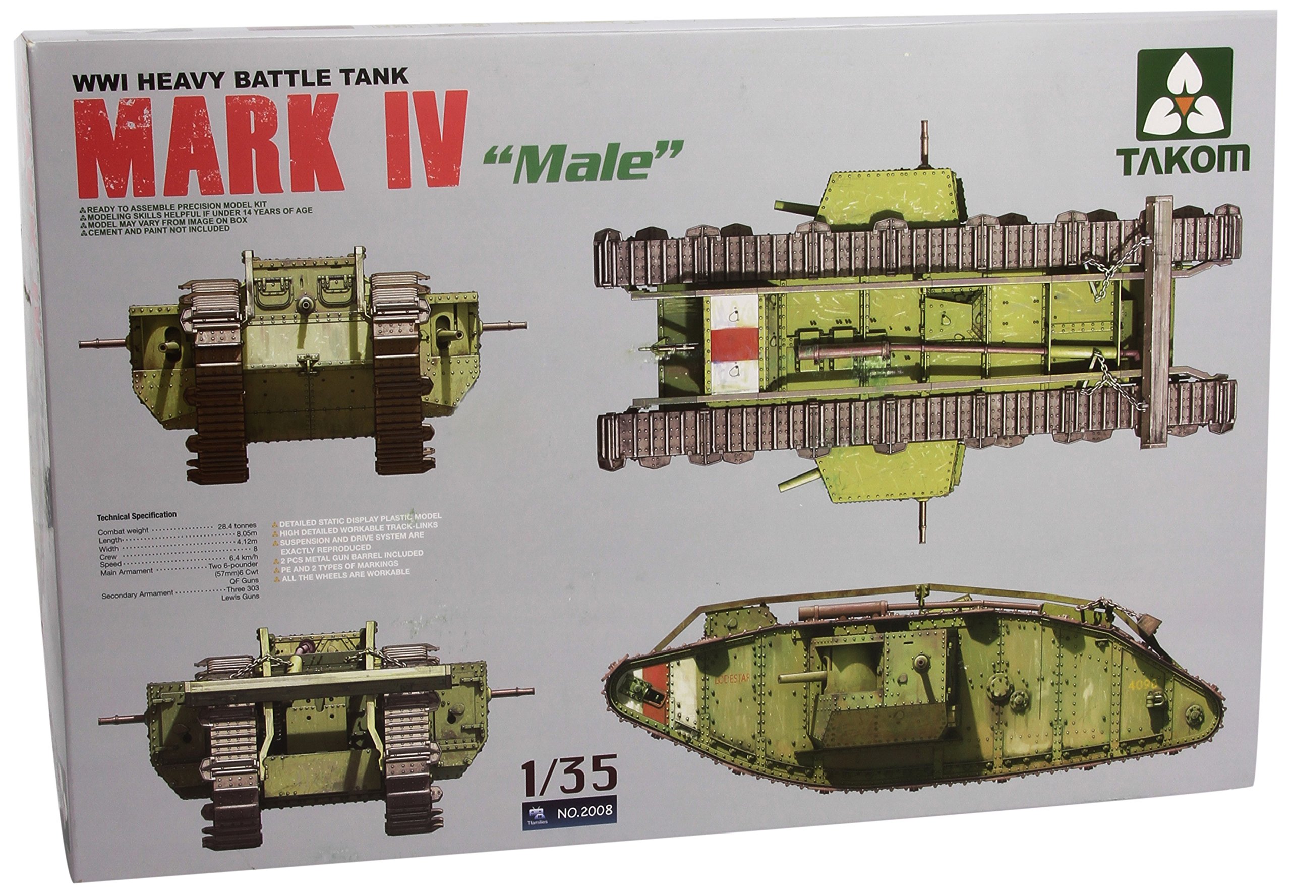 Amazon | TAKOM 1/35 第一次世界大戦イギリス軍戦車 マーク IV