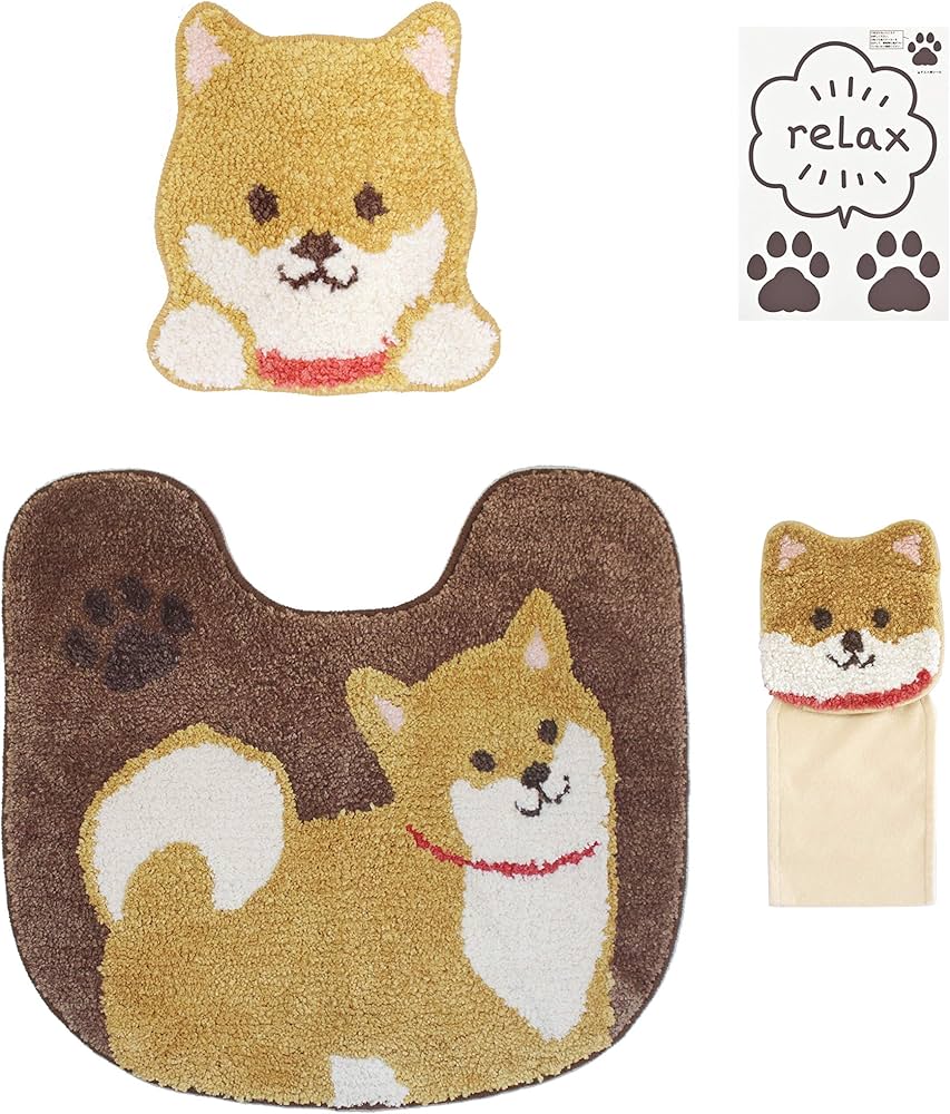 Amazon｜トイレマット セット 4点 吸着タイプ ペーパーホルダーカバー