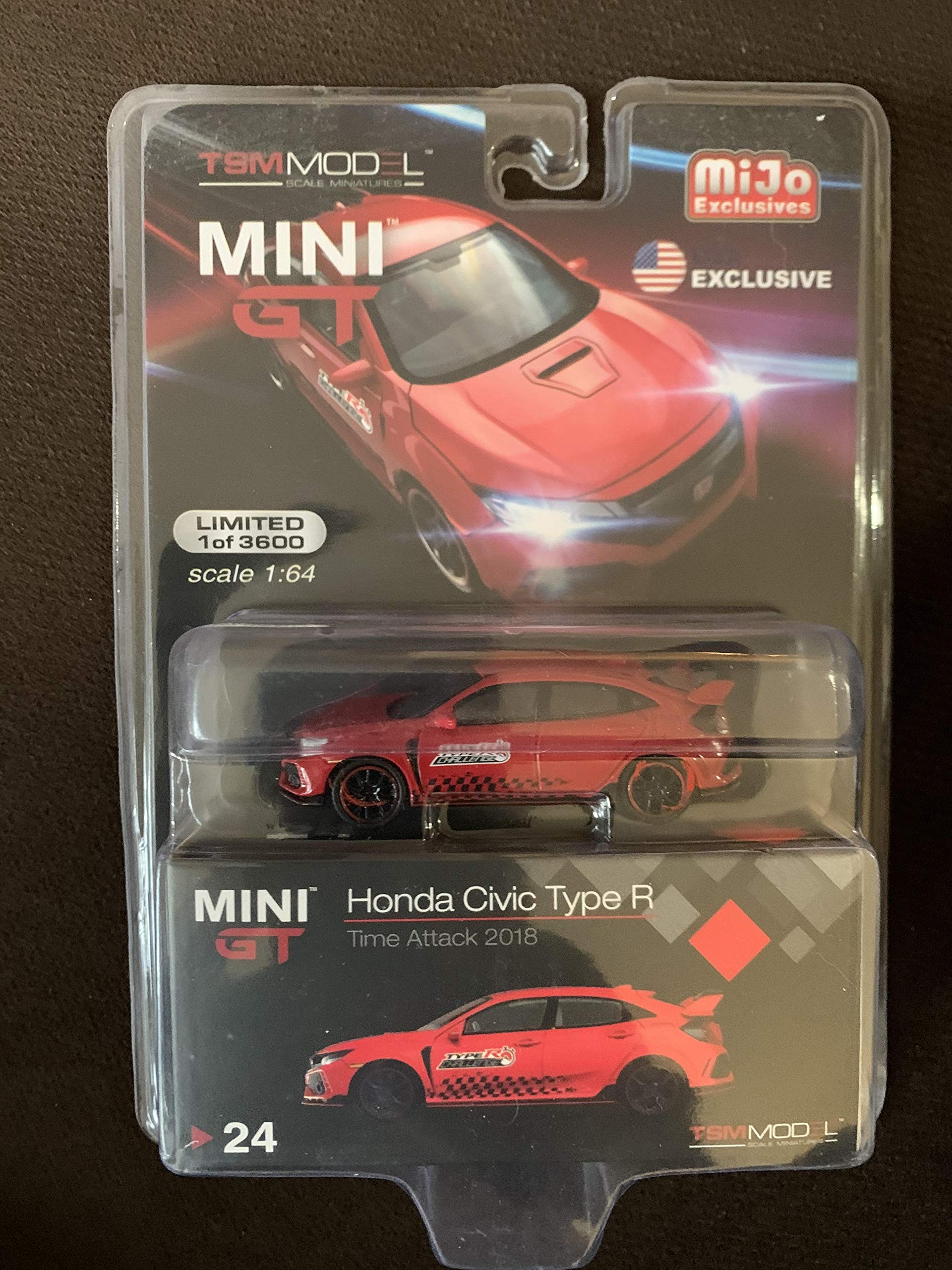 Amazon.com: Mini GT 1:64 MiJo 2017 Civic Type R (FK8)(Red) Time