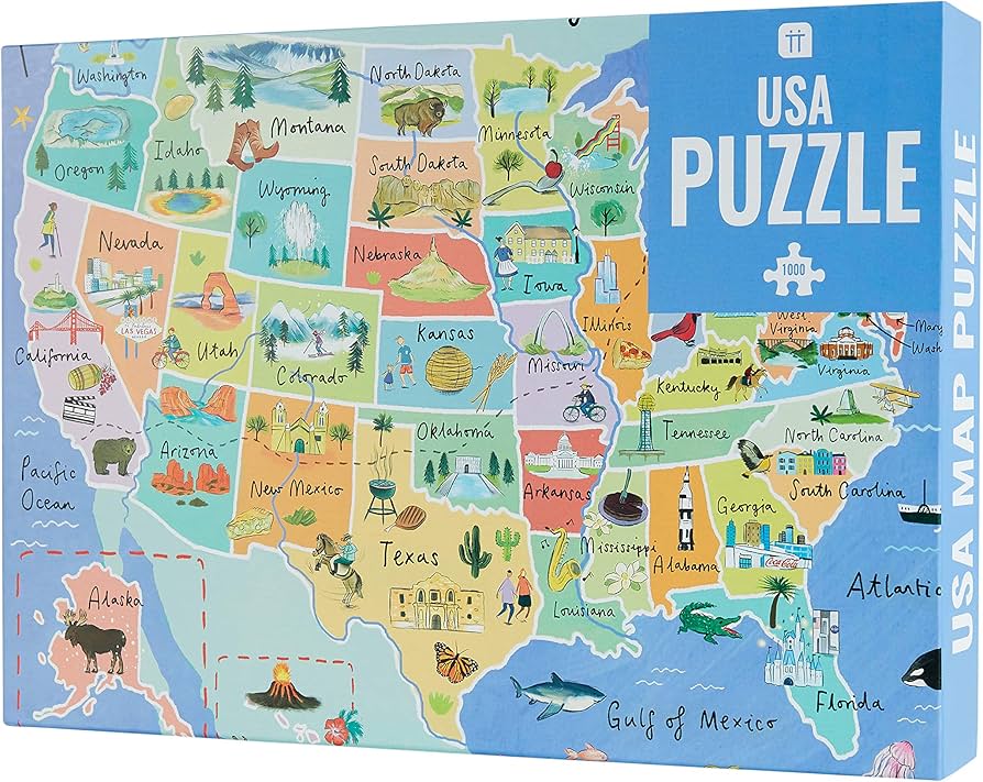 Amazon | Talking Tables 1000ピース USA ジグソーパズル ポスター付き