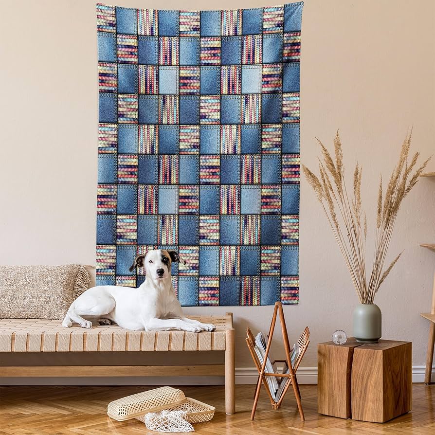 Amazon.co.jp: lunarableパッチワークタペストリー、キルトデザインと