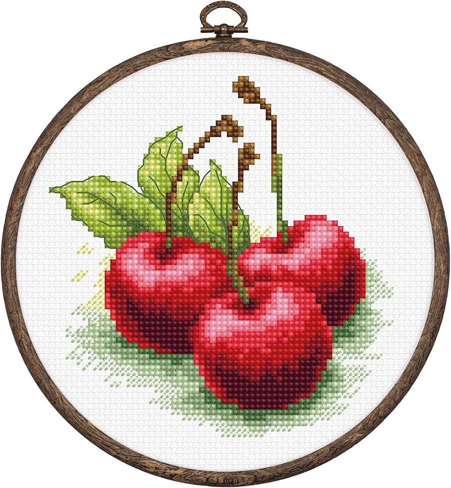 Amazon | Luca-S クロスステッチキット フープ付き さくらんぼ付き