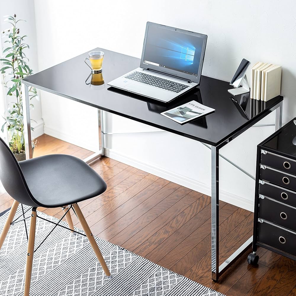 Amazon | パソコンデスク 光沢天板 120cm幅 奥行60cm ゲーミングデスク