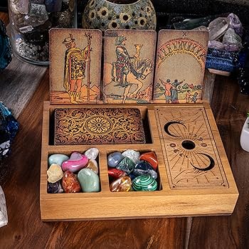 Amazon.com: Curawood Tarot Card Holder Stand Display & Deck Box