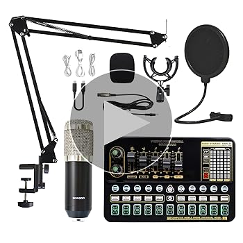 Amazon.co.jp: オーディオミキサー 生放送用 コンデンサー マイク付き