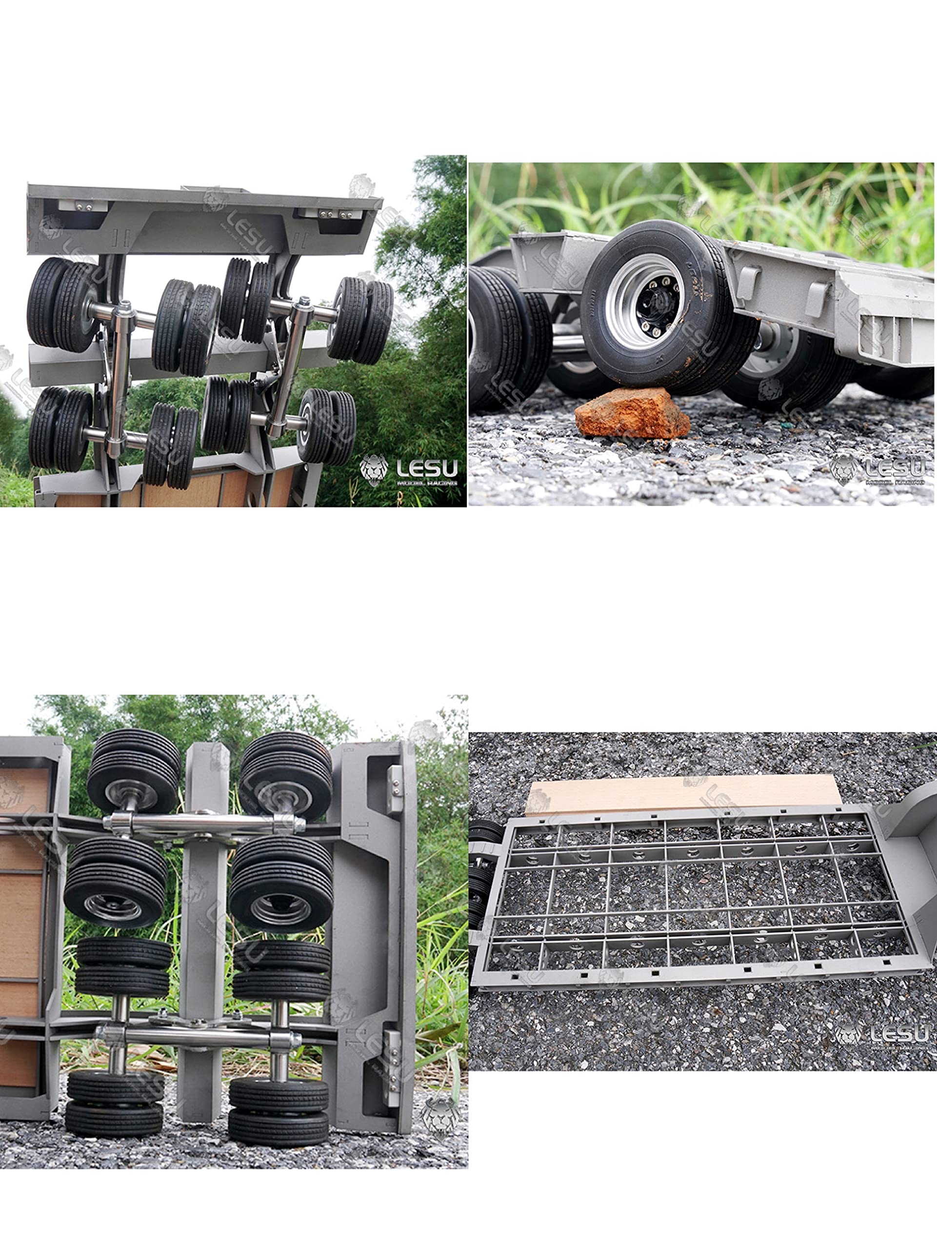 Amazon | 1/14 LESU 16輪低床トレーラー (本体) | プラモデル 通販