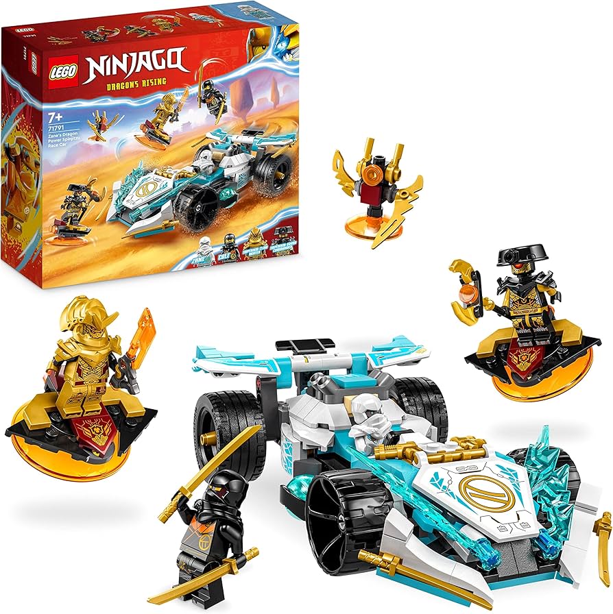 Amazon.com: Lego NINJAGO Zane's Dragon Power Spinjitzu Race Car