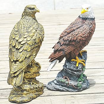 Amazon | PAEFIU 猛禽類最強 鷲 ワシ 鷹 置物 ミスターイーグル 防鳥