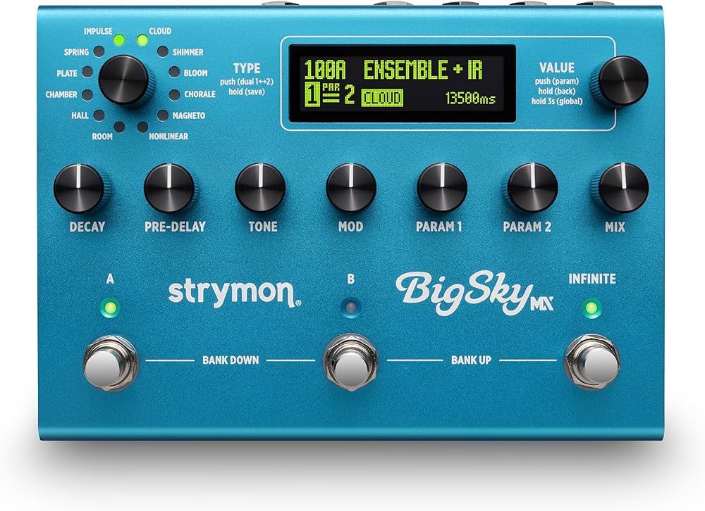 Amazon.com: Strymon BigSky MX Reverb Workstation Guitar Effects