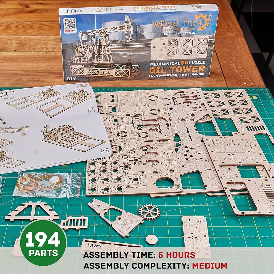 Amazon.co.jp: Wood Trick ウッドトリック 油田採掘機 動く3Dウッド