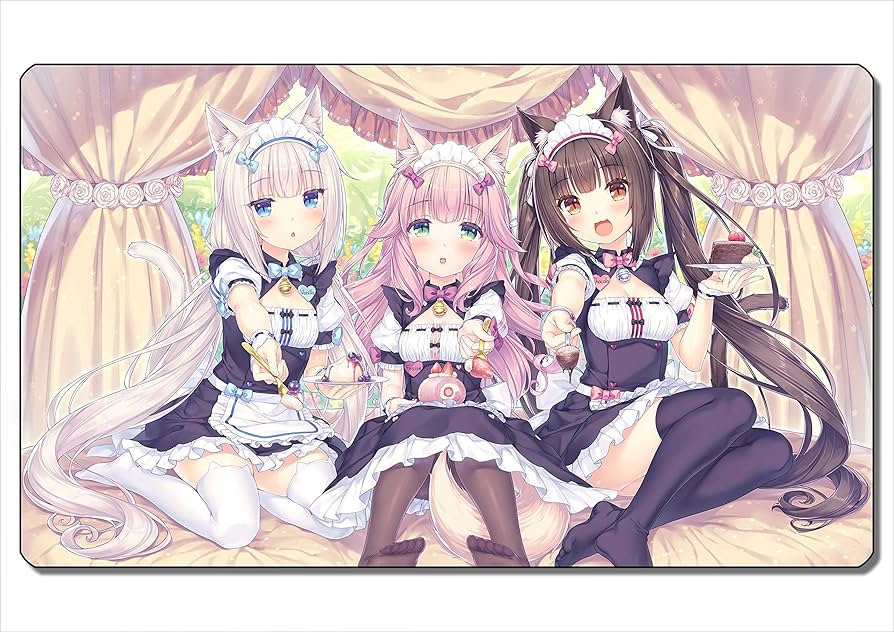 Amazon | ○プレイマット マウスパット TCG万能 ネコぱら ☆『ショコラ