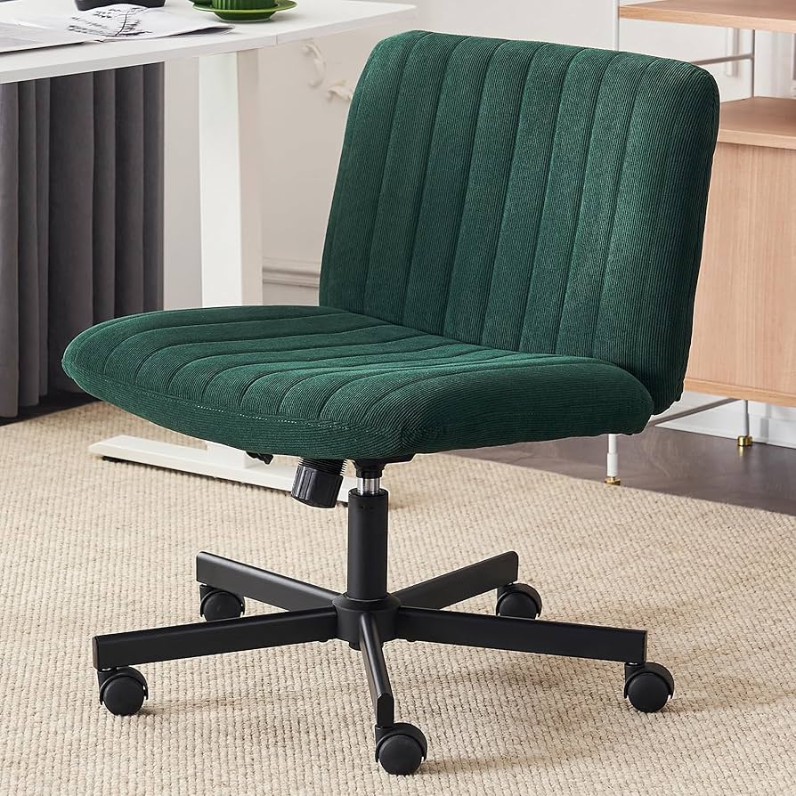 Amazon.com: HoeuThien Green Desk Chair with Wheels Criss Cross
