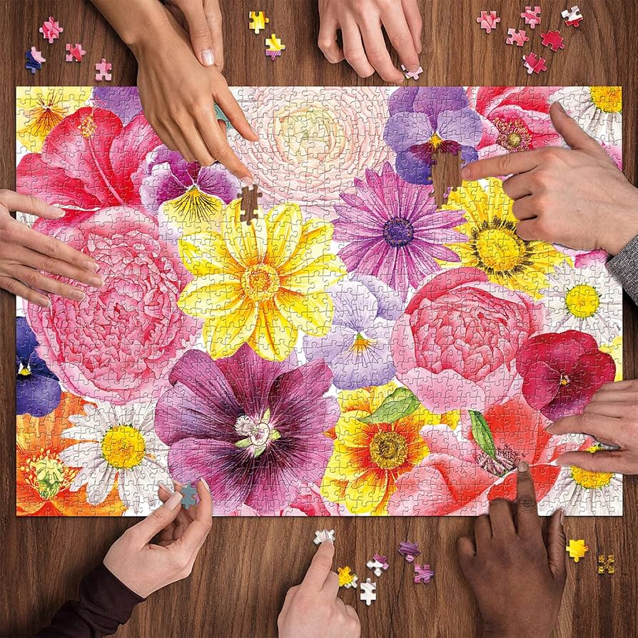 Amazon | 大人用フラワーパズル 野花 植物 花 ジグソーパズル 1000