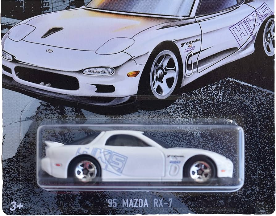 Amazon.com: Hot Wheels Fast & Furious '95 Mazda RX 7 2/6, White