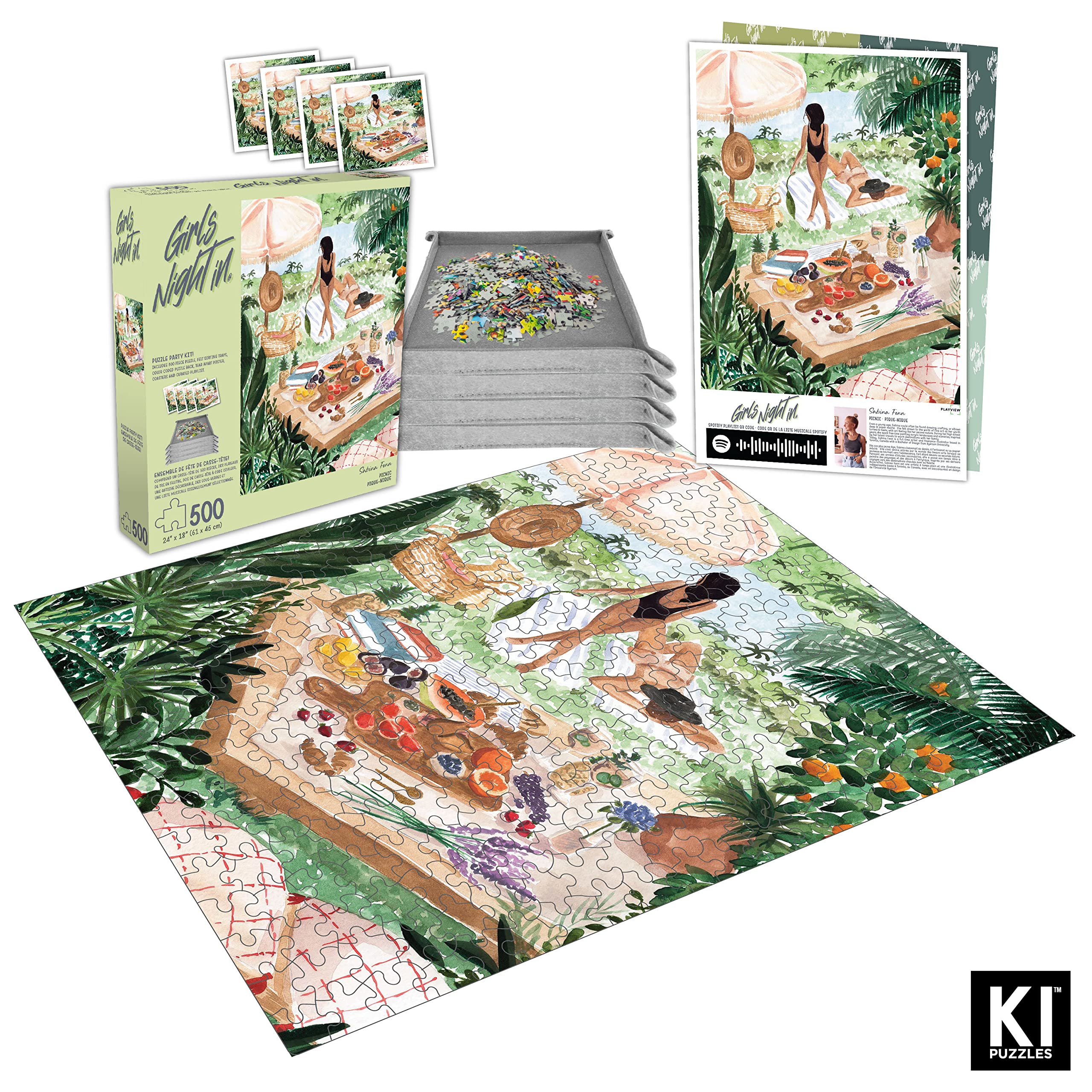 Amazon.com: Girls Night in Jigsaw Party Kit Picnic by Sabina Fenn