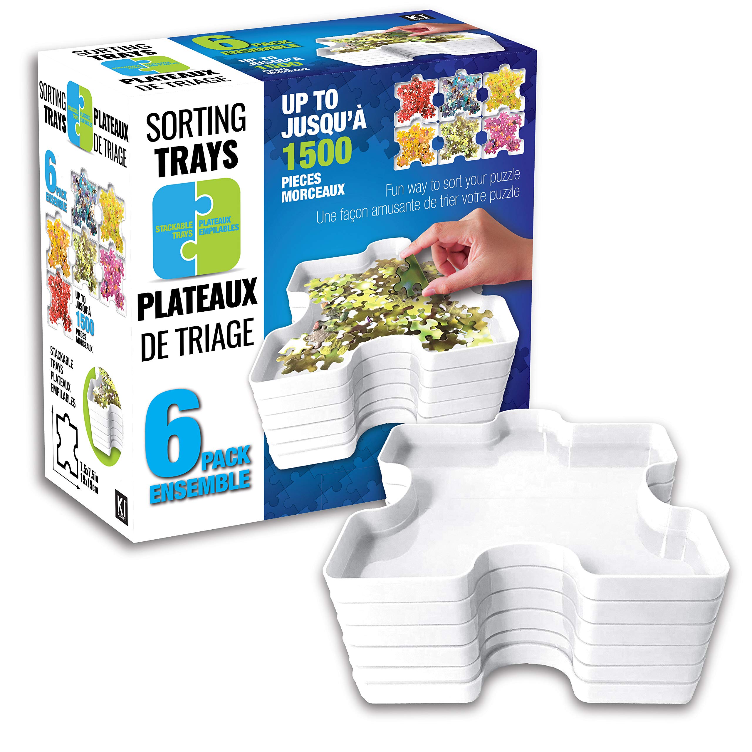 Amazon | KIパズル ジグソーパズル 仕分けトレイ 積み重ね可能なトレイ