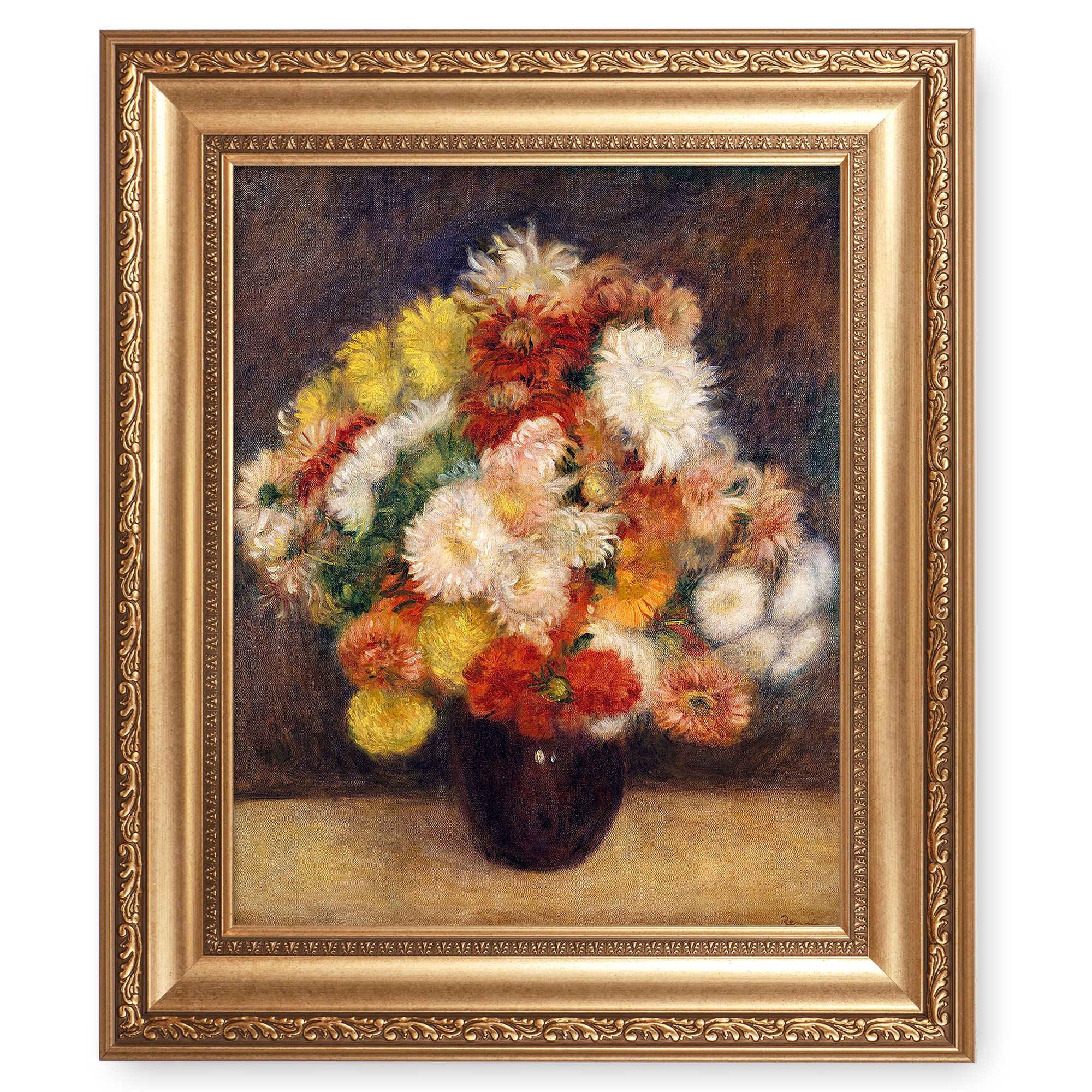 Amazon.co.jp: ピエール・オーギュスト・ルノワール作 菊の花束 絵画