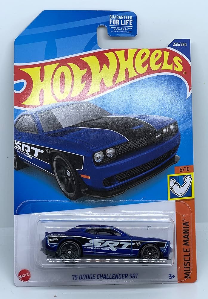 Amazon.com: Hot Wheels 2022 - '15 Dodge Challenger SRT - Blue
