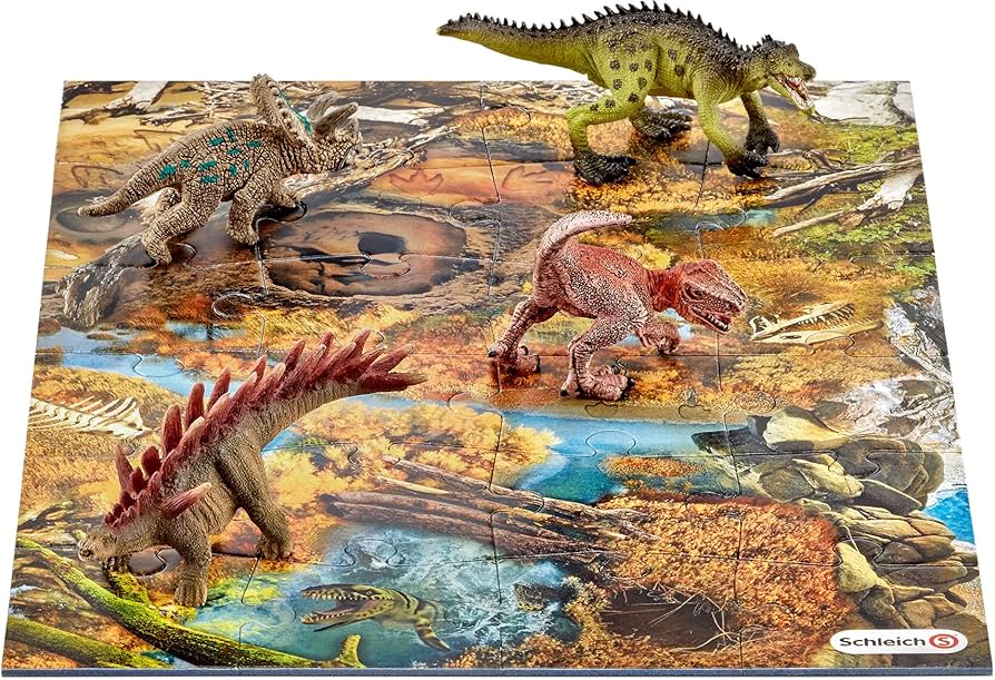 Amazon.co.jp: Schleich シュライヒ 恐竜 ミニ恐竜とジオラマパズル