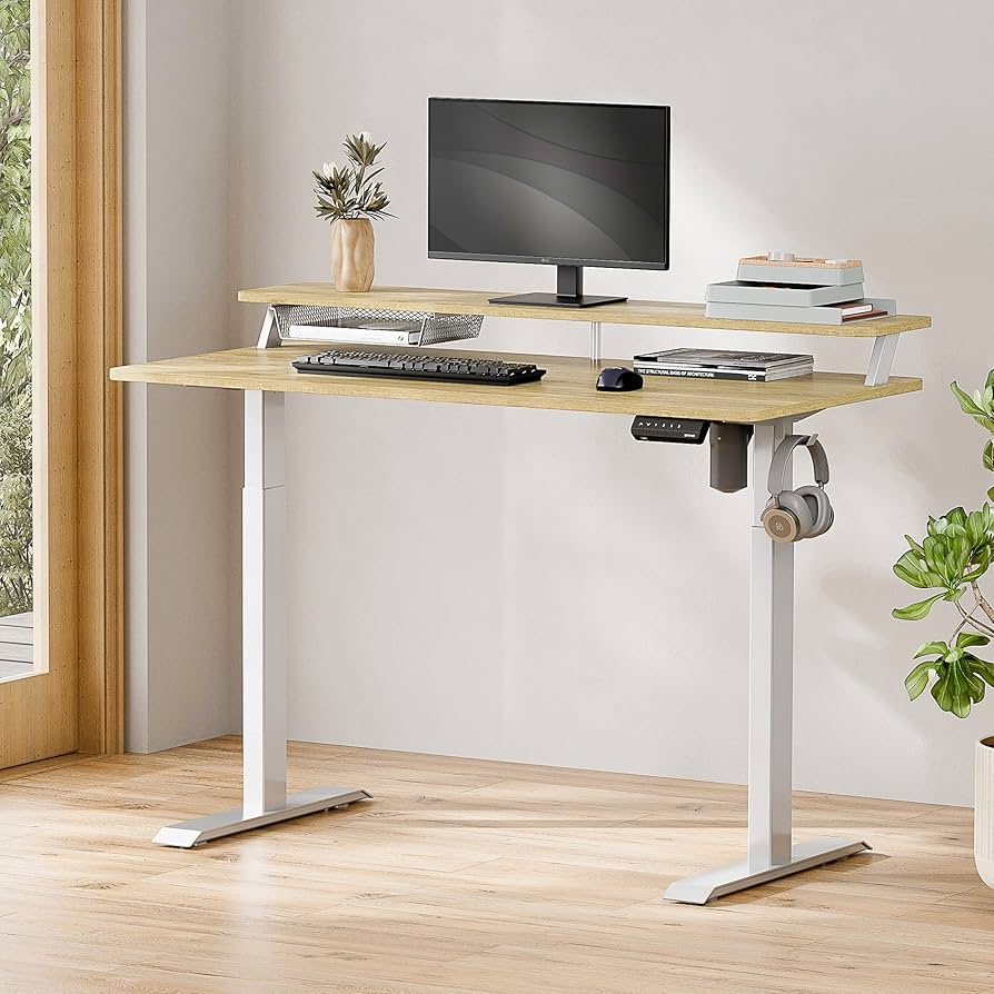 Amazon | Fenge 電動昇降デスクスタンディングデスク電動 組立て簡単