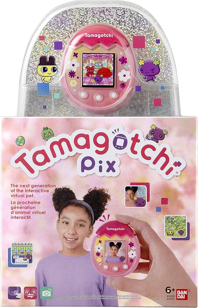 Amazon | Bandai America - Tamagotchi Pix, Pink | ハンドヘルド
