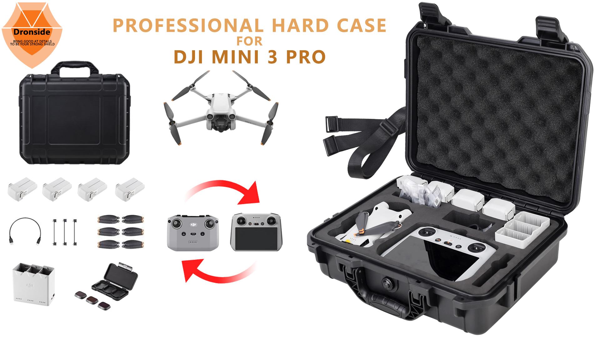 Amazon.com: Hard Case for DJI Mini 3 Pro Drone - Waterproof