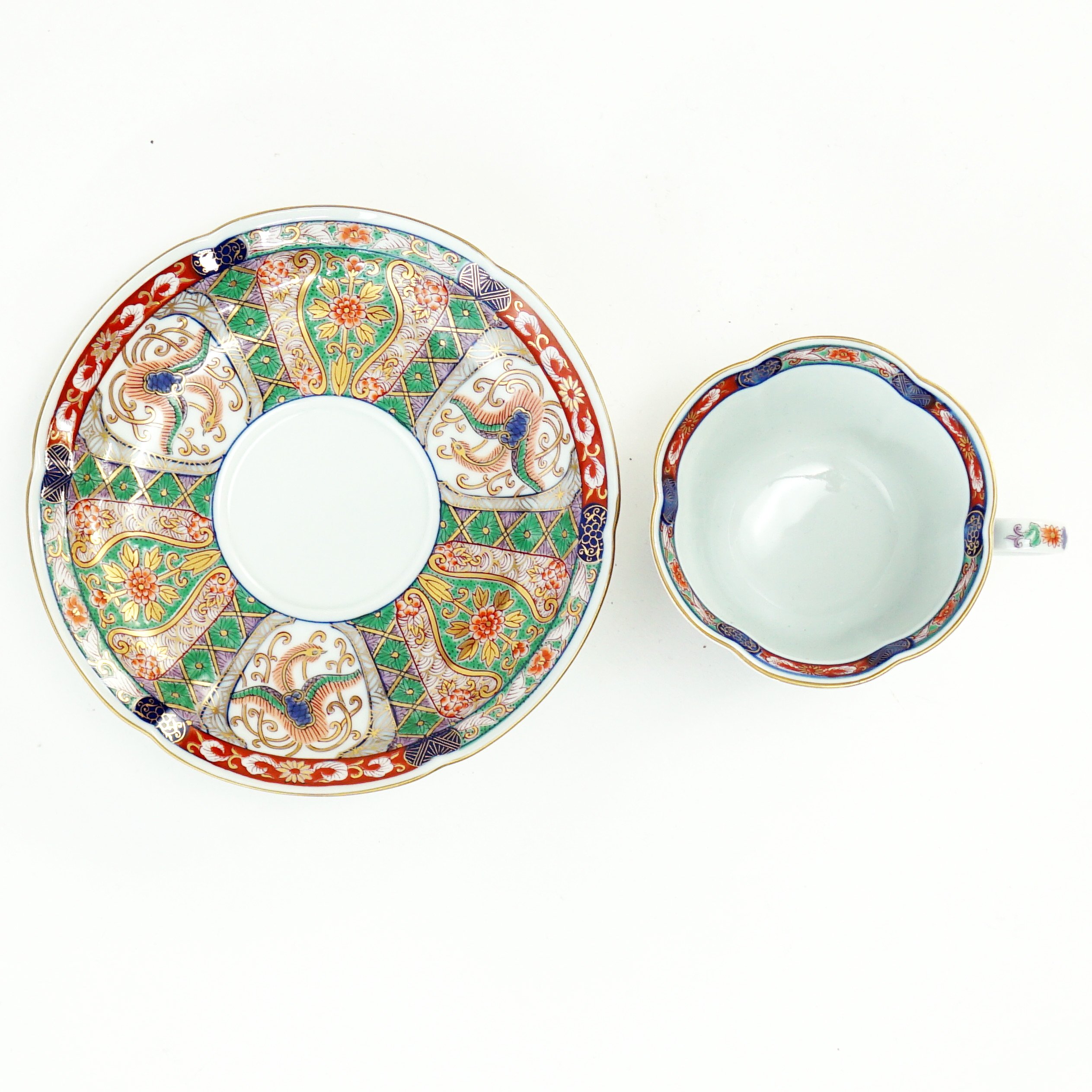 Amazon｜有田焼 弥左ヱ門窯 珈琲碗皿 錦山水 Y167｜カップ＆ソーサー