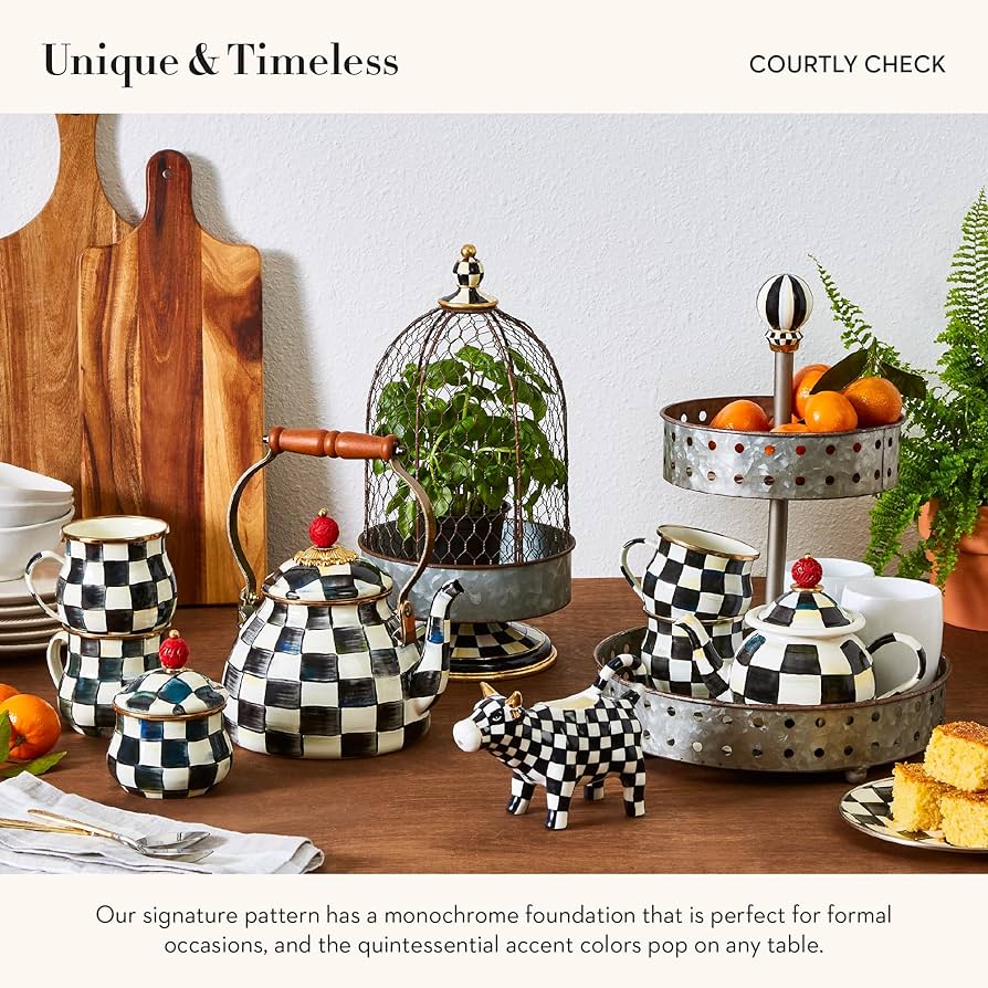 Amazon.com | MACKENZIE-CHILDS Enamel Creamer and Sugar-Bowl Set