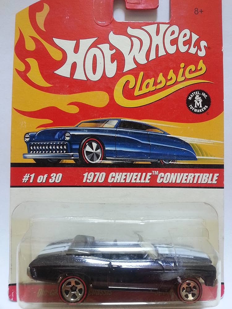 Amazon.com: Hot Wheels Classics Black 1970 Chevelle Convertible #1
