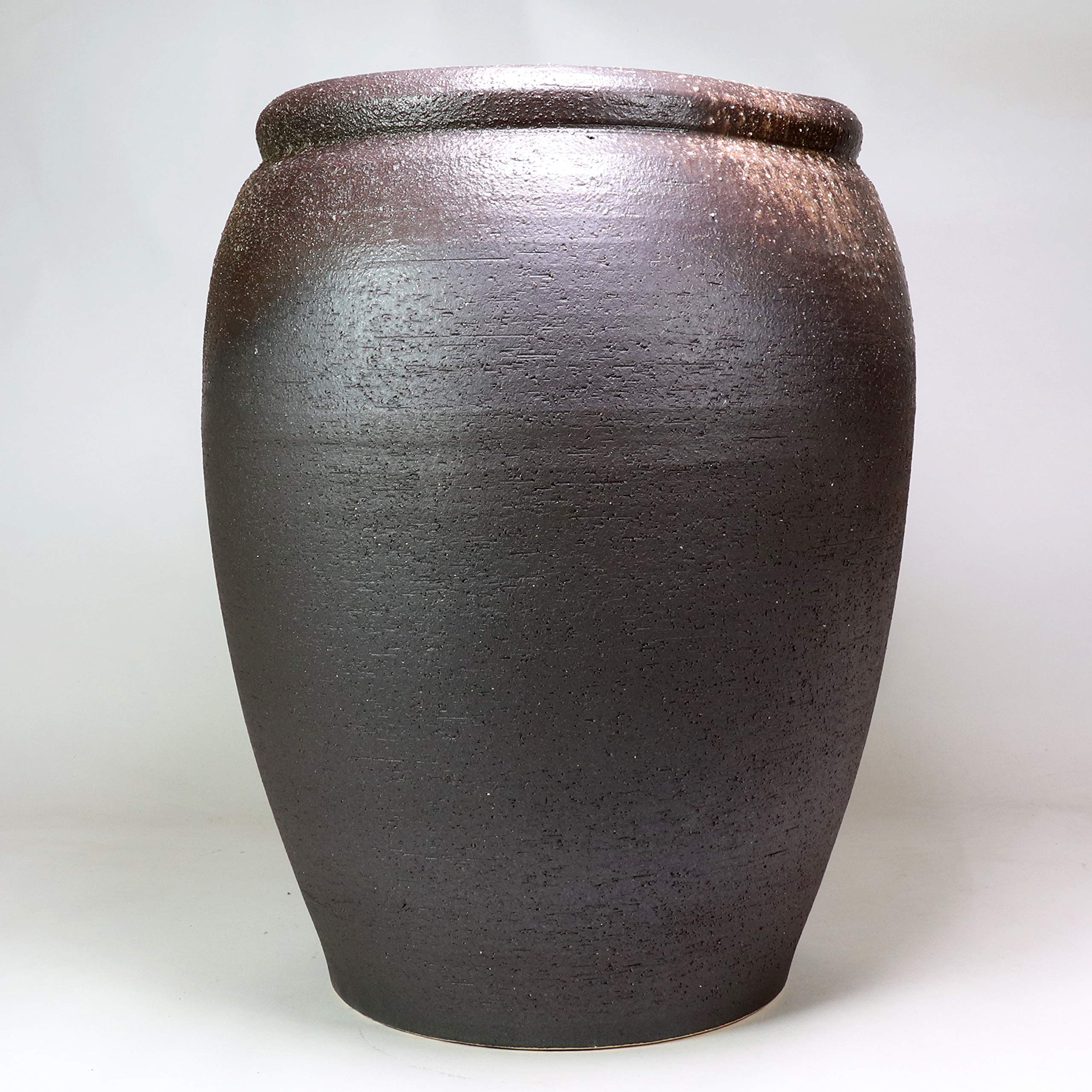 Amazon｜灰窯変壷型変形傘立（信楽焼） [34 x 33 x 44cm 9100g] 【傘