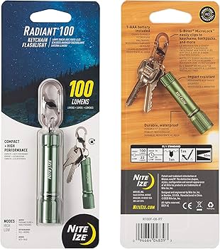 Nite Ize Radiant 100 Keychain Flashlight - Waterproof Mini