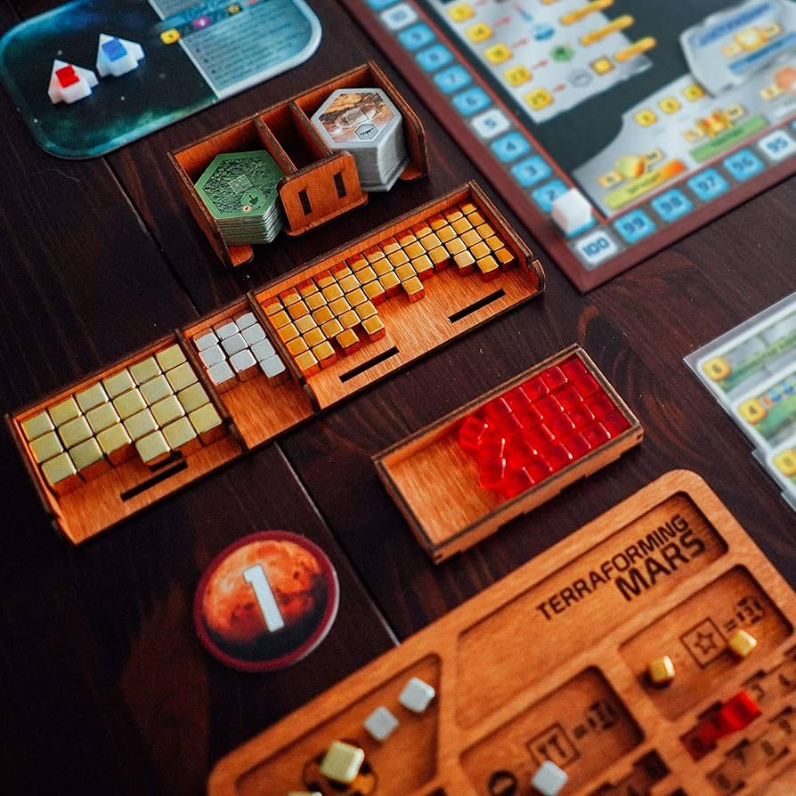 Amazon | SMONEX 木製オーガナイザー Terraforming Mars ボードゲーム