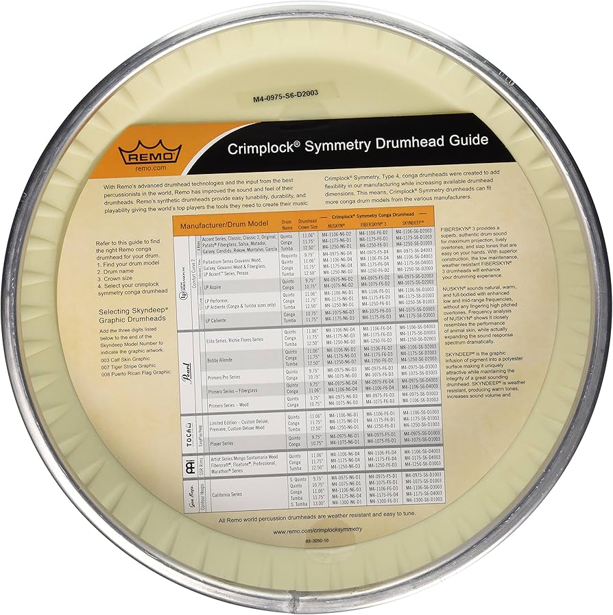 Amazon.com: Remo Symmetry Skyndeep Conga Drumhead - Calfskin