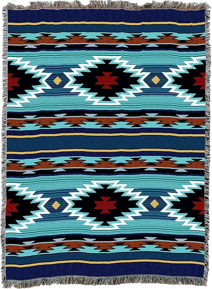 Amazon | Peel Forest キャンプ,ネイティブ柄 オルテガ柄，ラグ