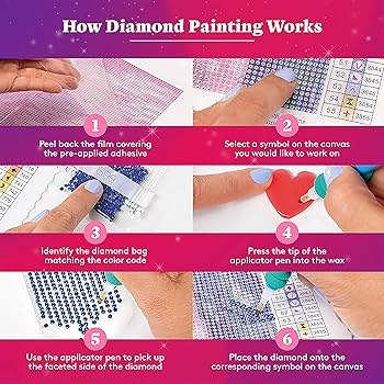 Amazon.com: DIAMOND ART CLUB Making Friends - Kitty Diamond