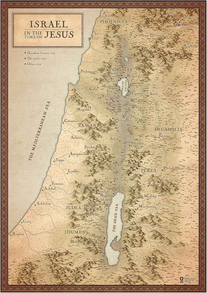 Amazon.co.jp: イエスの時代のイスラエル聖書ポスター - 聖地アート