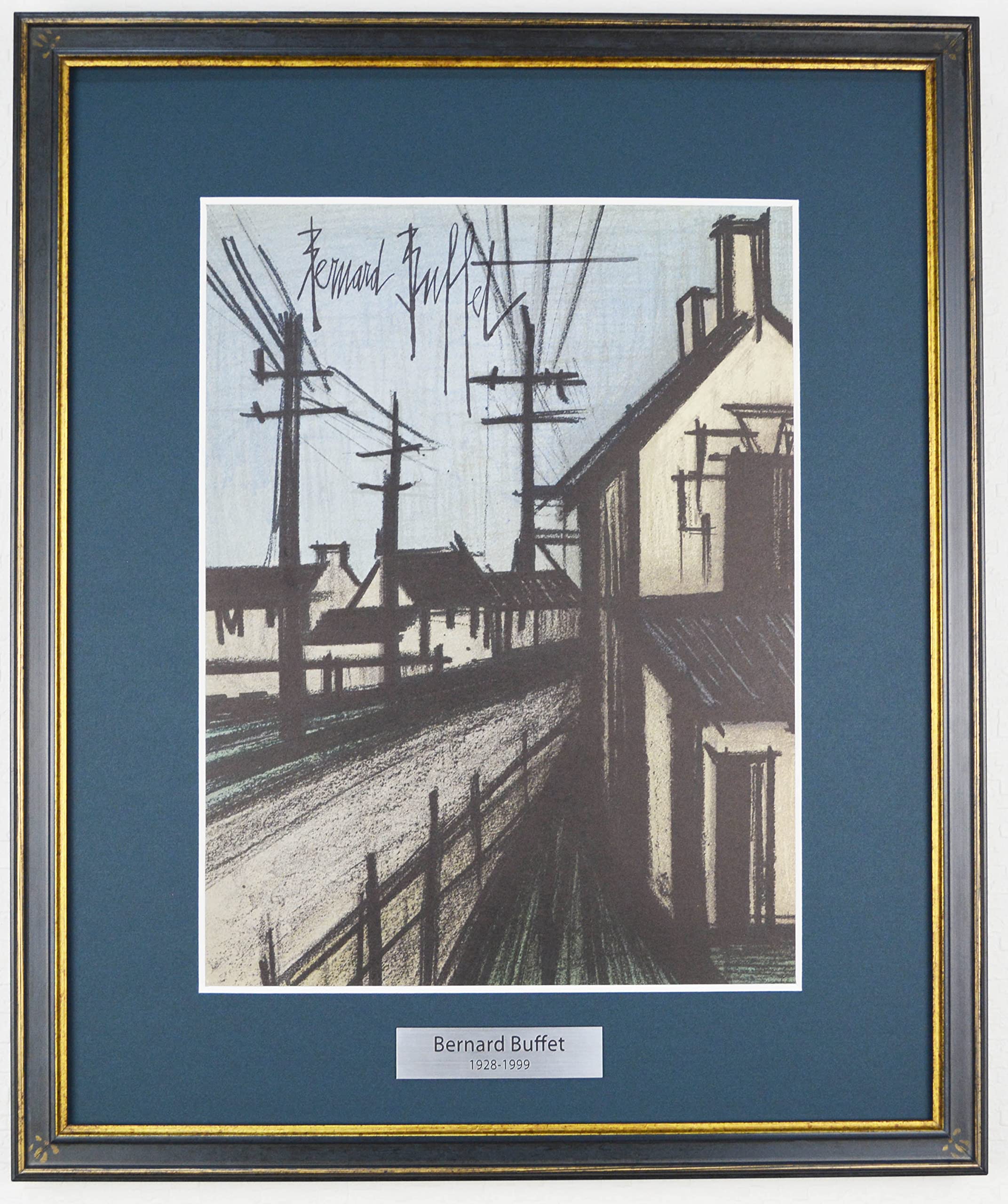 Amazon.co.jp: ベルナール ビュッフェ 『村への道 【LITHOGRAPHIES