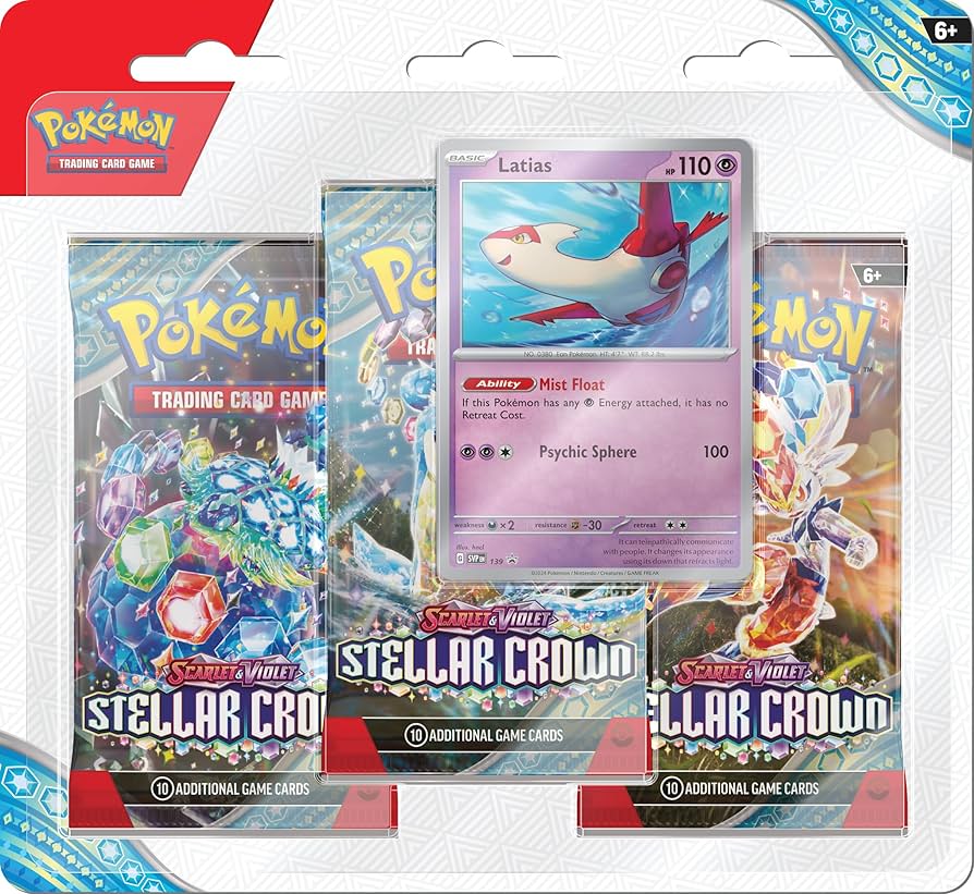 Amazon.com: Pokémon TCG: Scarlet & Violet—Stellar Crown 3-Pack