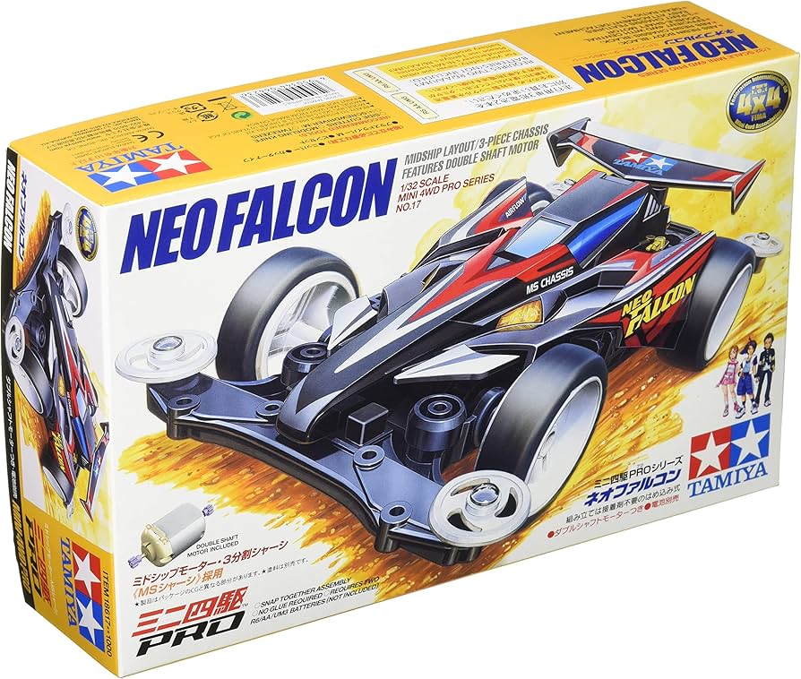 Tamiya Mini 4WD PRO 17 1/32 Scale Neo Falcon MS Chassis, Cars