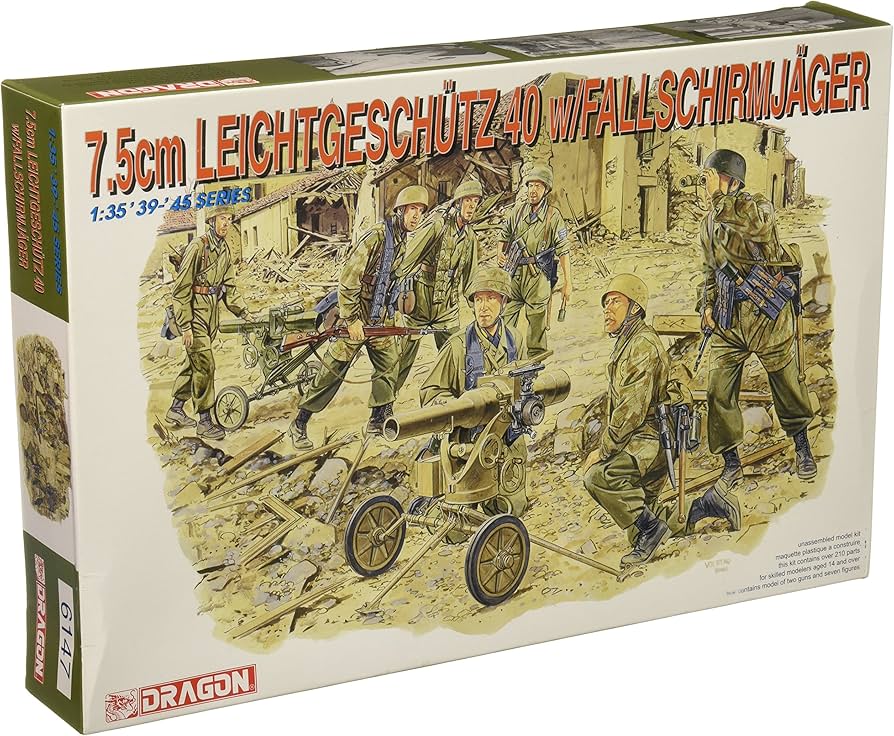 Amazon.com: Dragon Models Leichtgeschutzw 40 w/Crew Model Kit (1