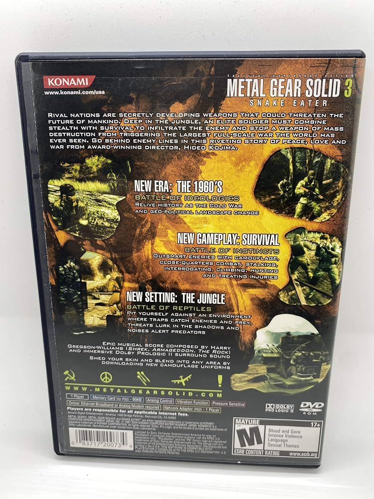 Amazon.com: Metal Gear Solid 3 Snake Eater - PlayStation 2