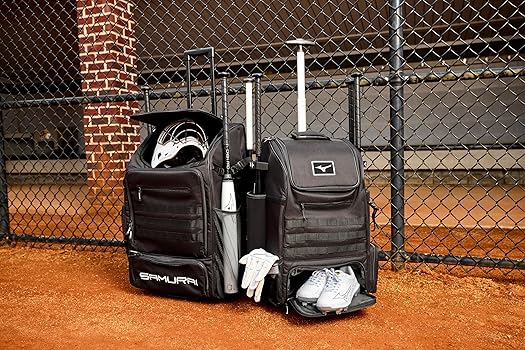 Amazon.com: Mizuno Samurai Catcher's Wheel Batpack | Black