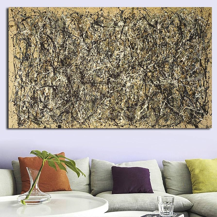 Amazon｜ジャクソンポロック《ワンナンバー31》キャンバス絵画世界的に