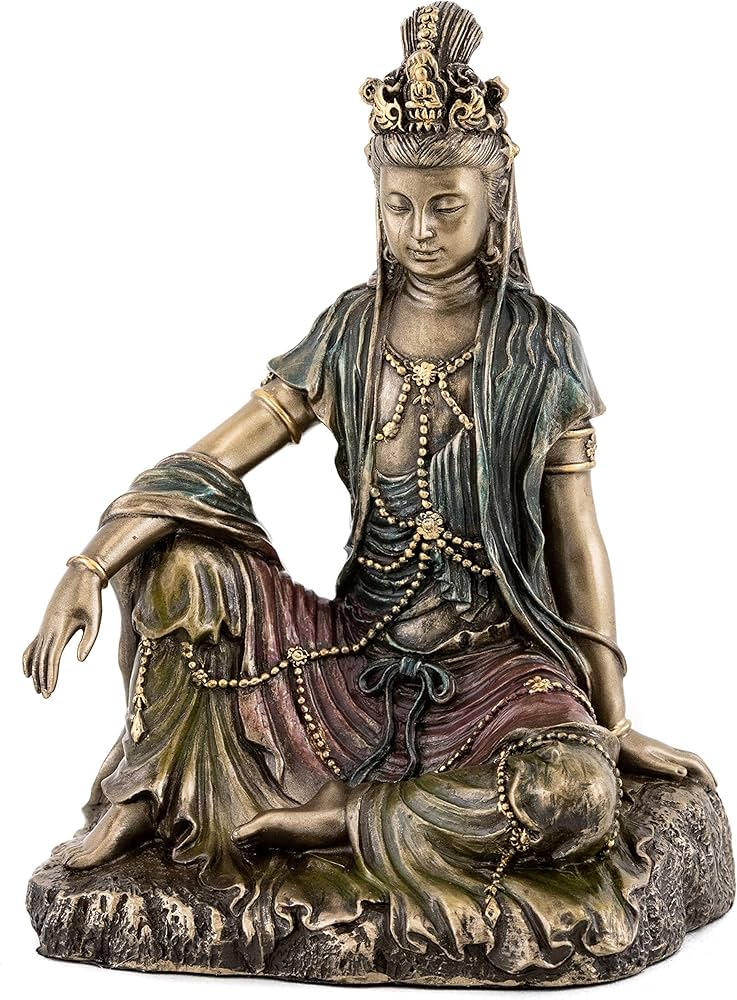Amazon.co.jp: Top Collection 水月観音像 手塗り 慈悲と哀れみの女性