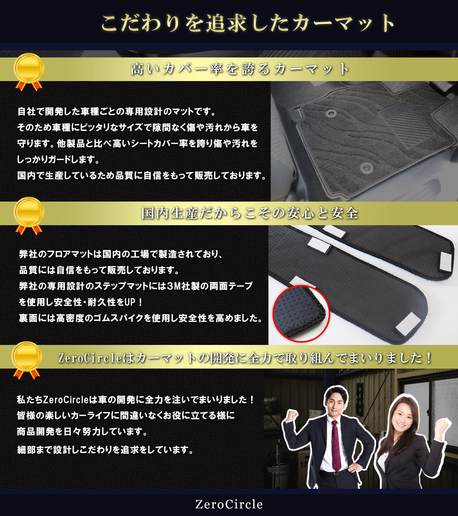 Amazon | ZeroCircle トヨタ ルーミー M900A M910A ステップマット