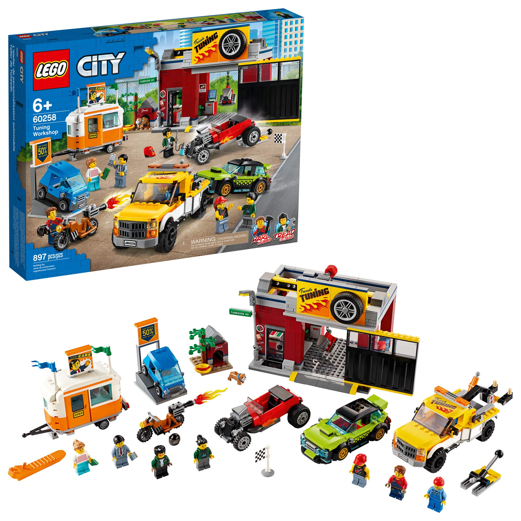LEGO City Toy Car Garage 60258, Cool Building Set for Kids (897