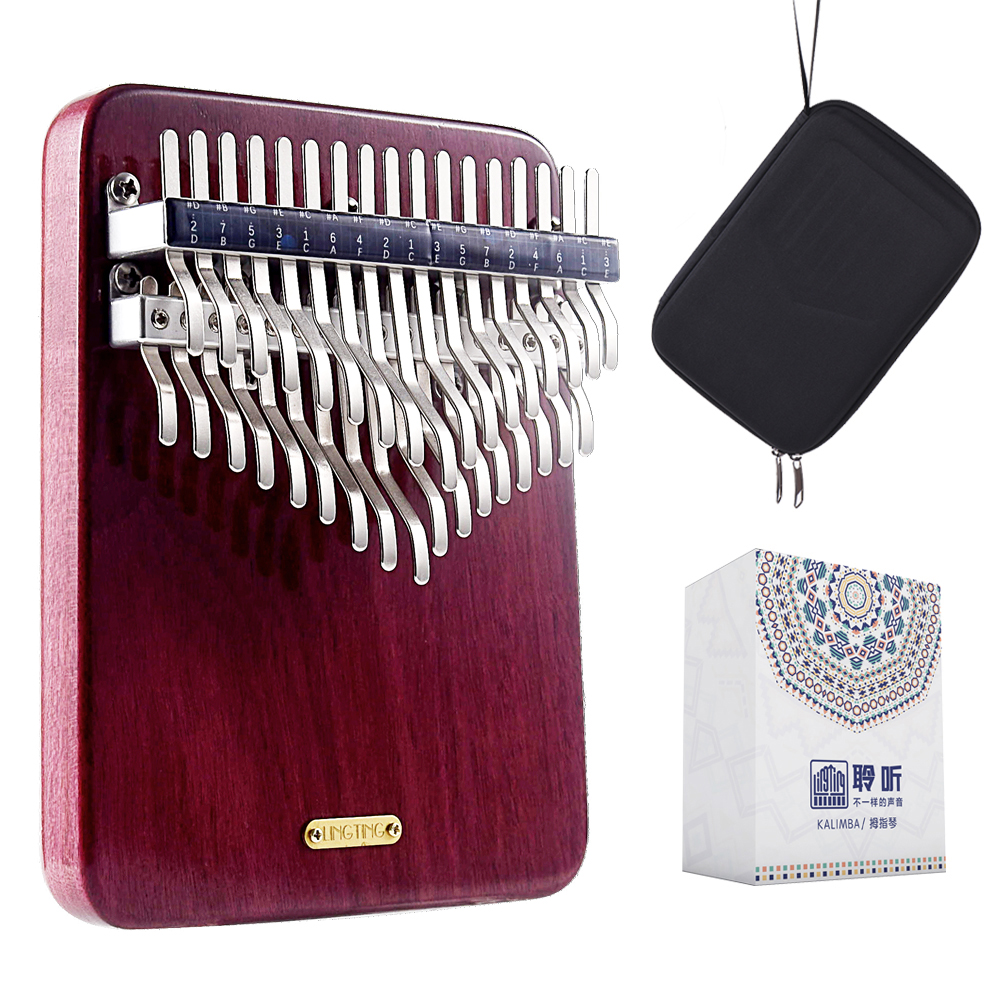Amazon | LingTing カリンバ 34キー​​半音階親指ピアノ パープルハート