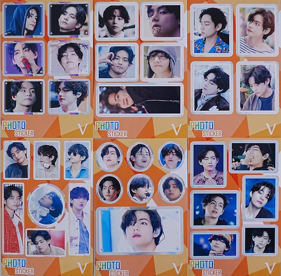 Amazon.co.jp: V テテ グッズ【ステッカーセット 87枚入】 フォト