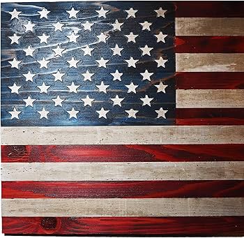 Amazon.co.jp: ビンテージ木製看板 アメリカ国旗 特大70cm星条旗